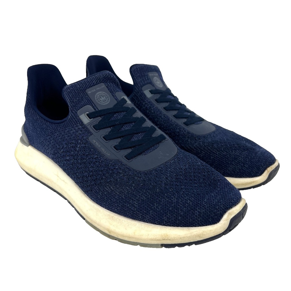 Peter Millar Hyperlight Apollo Sneakers Shoes Mens Size 10 Navy Knit‎ MA22EF11